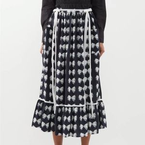 Batsheva kipp antique bow black white skirt velvet ribbon  6